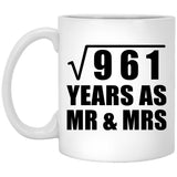 31st Anniversary Square Root of 961 Years As Mr & Mrs - 11oz Coffee Mug
