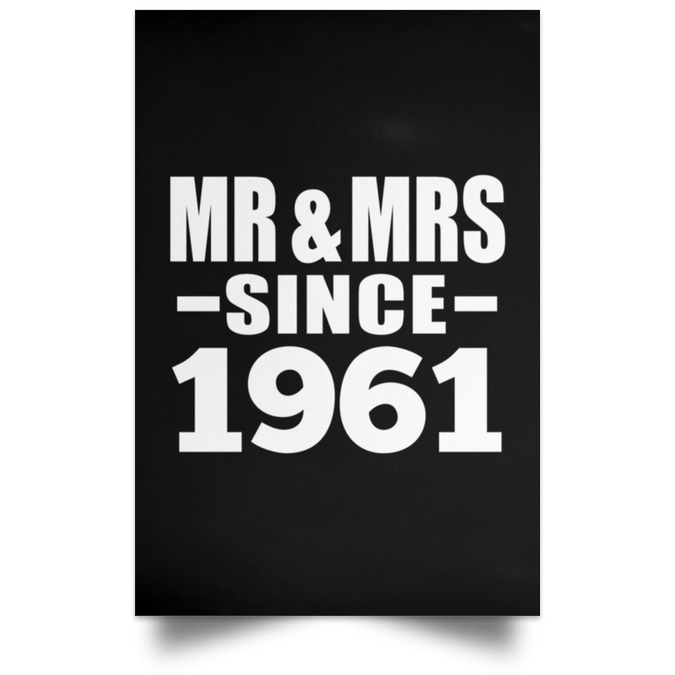 63rd Anniversary Mr & Mrs Since 1961 - Poster Portrait