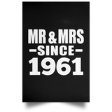 63rd Anniversary Mr & Mrs Since 1961 - Poster Portrait