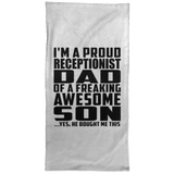 Proud Receptionist Dad Of Awesome Son - Hand Towel