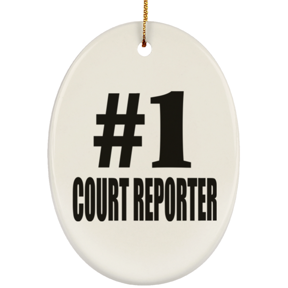 Number One #1 Court Reporter - Oval Ornament