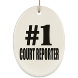 Number One #1 Court Reporter - Oval Ornament