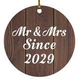 Anniversary Mr & Mrs Since 2029 - Circle Ornament D