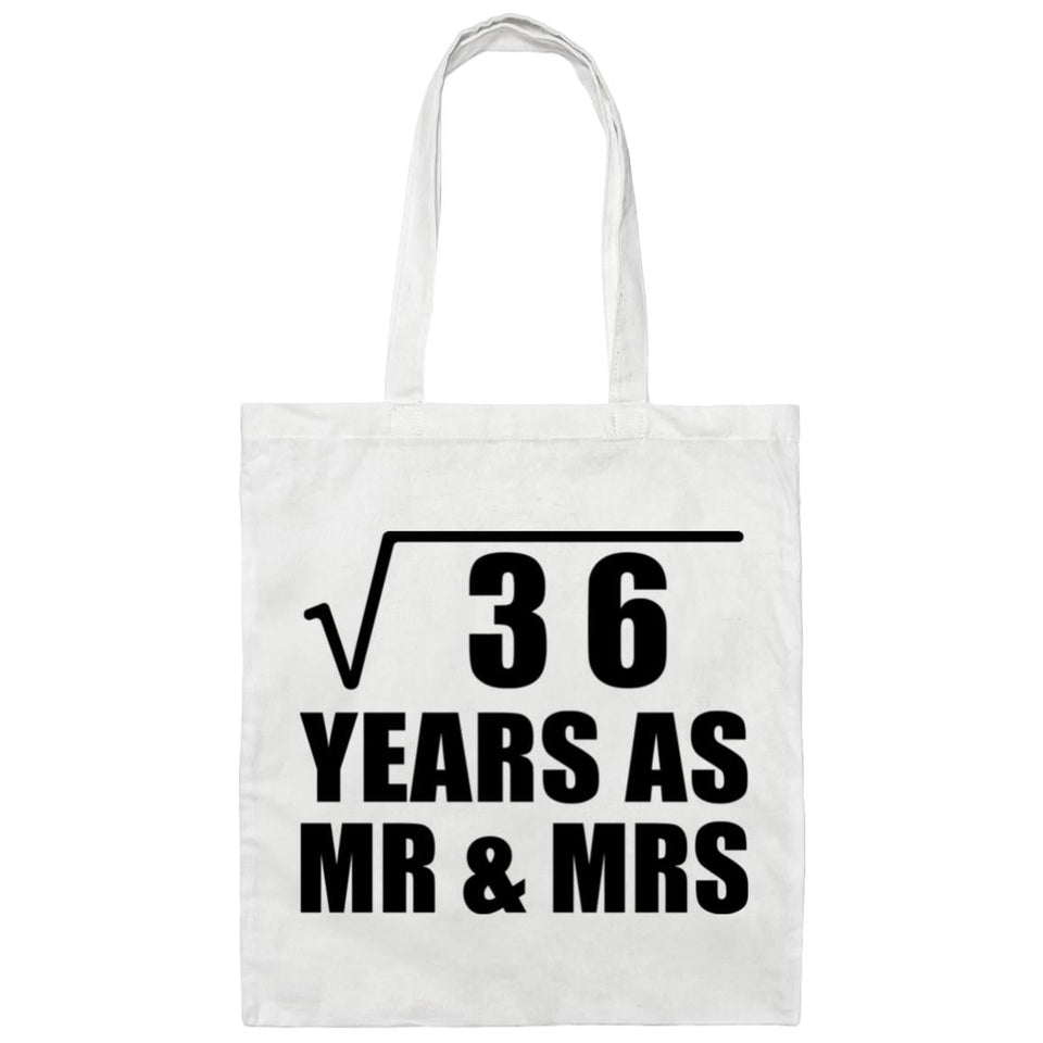 6th Anniversary Square Root of 36 Years As Mr & Mrs - Tote Bag White
