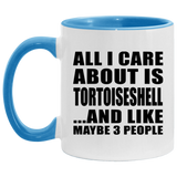 All I Care About Is Tortoiseshell - 11oz Accent Mug Blue