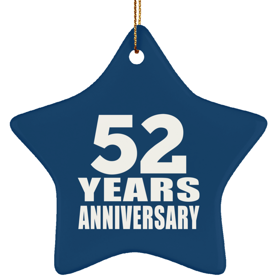 52nd Anniversary 52 Years - Star Ornament