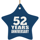 52nd Anniversary 52 Years - Star Ornament