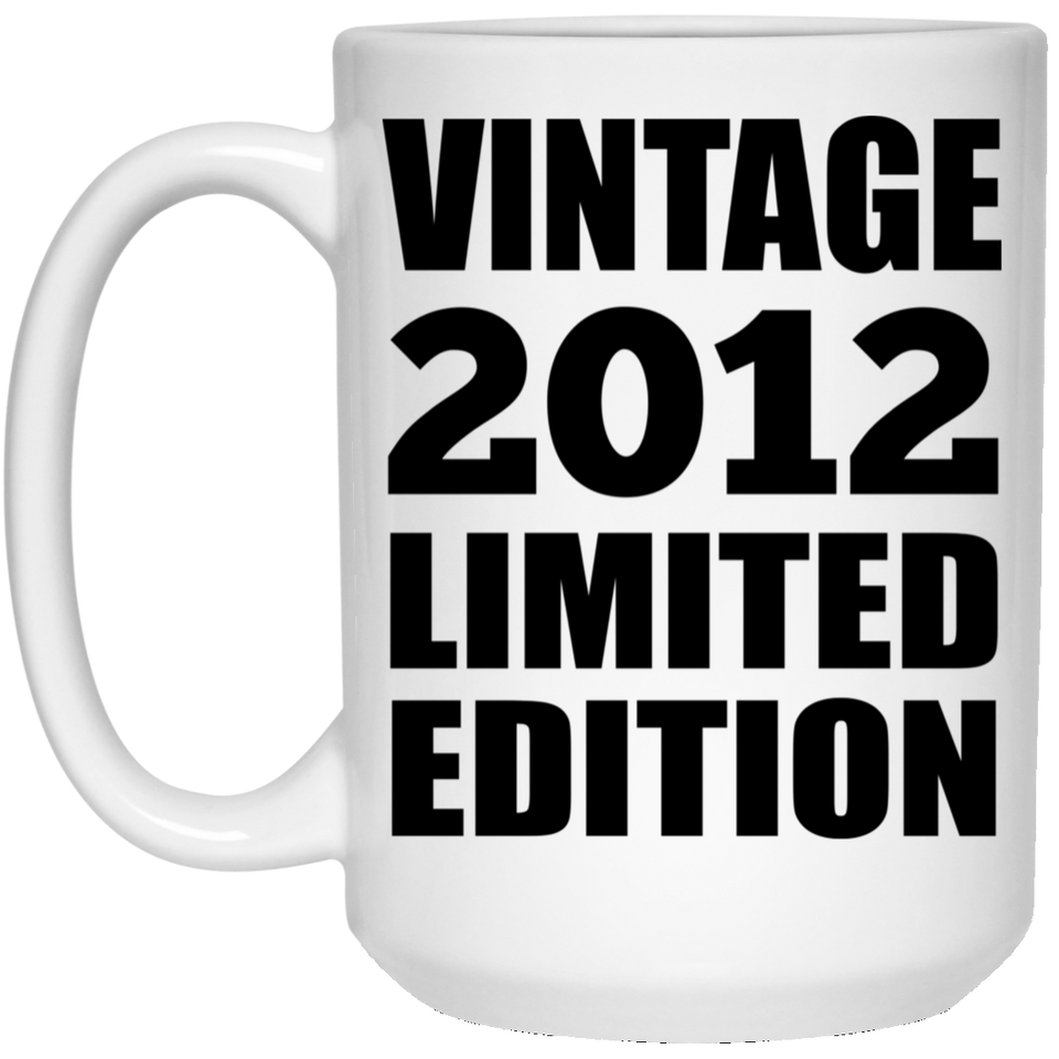 12th Birthday Vintage 2012 Limited Edition - 15oz Coffee Mug