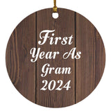 First Year As Gram 2024 - Circle Ornament D