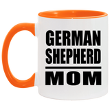 German Shepherd Mom - 11oz Accent Mug Orange