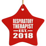 Respiratory Therapist Established EST. 2018 - Star Ornament