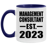 Management Consultant Established Est. 2023 - 11oz Accent Mug Purple