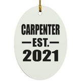 Carpenter Established EST. 2021 - Oval Ornament
