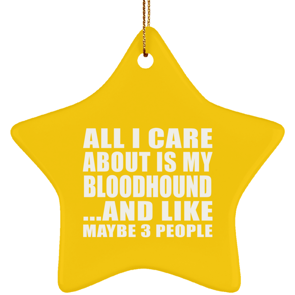 All I Care About Is My Bloodhound - Star Ornament