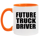 Future Truck Driver - 11oz Accent Mug Orange