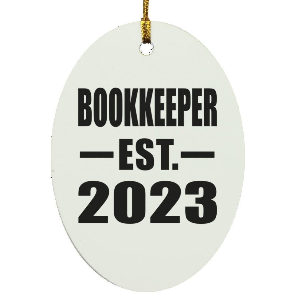 Bookkeeper Established EST. 2023 - Oval Ornament