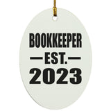 Bookkeeper Established EST. 2023 - Oval Ornament