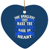The Smallest Hands Make The Biggest Mark On Dad's Heart - Heart Ornament