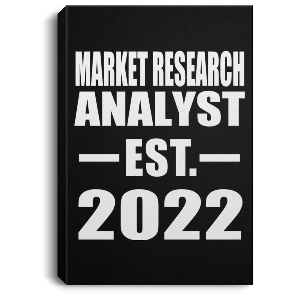 Market Research Analyst Established EST. 2022 - Canvas Portrait