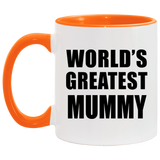 World's Greatest Mummy - 11oz Accent Mug Orange