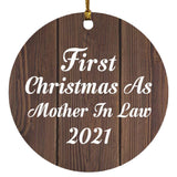 First Christmas As Mother In Law 2021 - Circle Ornament D