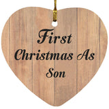 First Christmas As Son - Heart Ornament C
