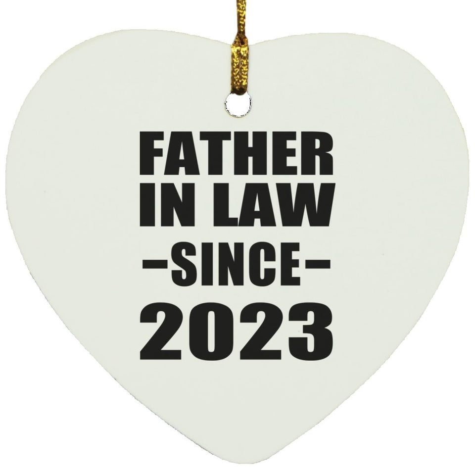Father In Law Since 2023 - Heart Ornament