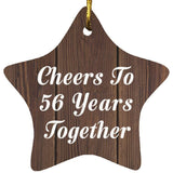 56th Anniversary Cheers To 56 Years Together - Star Ornament D