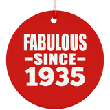 89th Birthday Fabulous Since 1935 - Circle Ornament