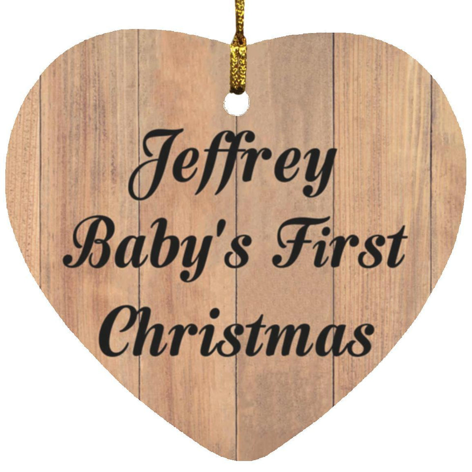 Jeffrey Baby's First Christmas - Heart Ornament C