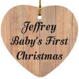 Jeffrey Baby's First Christmas - Heart Ornament C