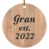 Gran Established EST. 2022 - Circle Ornament C
