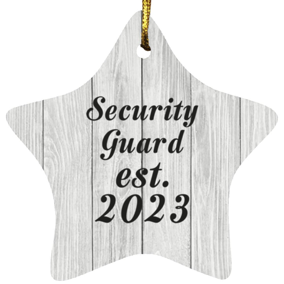 Security Guard Established Est. 2023 - Star Ornament F