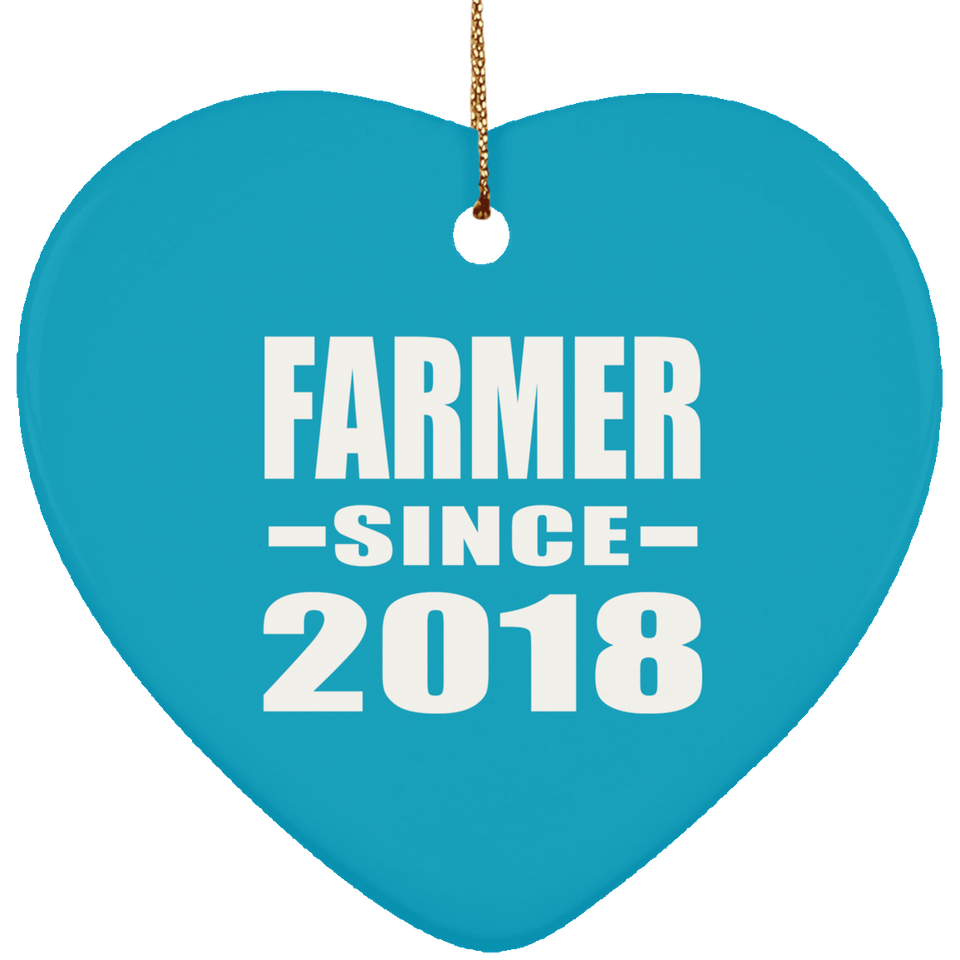 Farmer Since 2018 - Heart Ornament