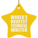 World's Okayest Technical Writer - Star Ornament