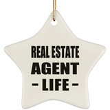 Real Estate Agent Life - Star Ornament