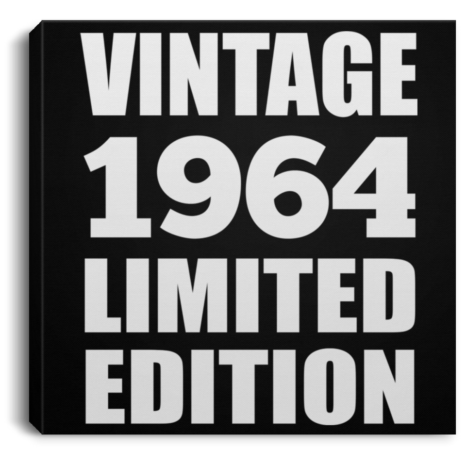 60th Birthday Vintage 1964 Limited Edition - Canvas Square