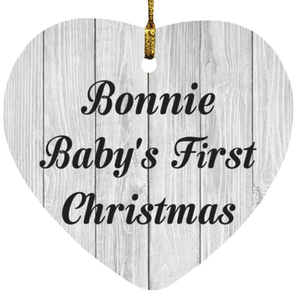 Bonnie Baby's First Christmas - Heart Ornament F