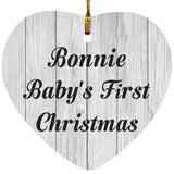 Bonnie Baby's First Christmas - Heart Ornament F