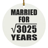 55th Anniversary Married For Square Root of 3025 Years - Circle Ornament