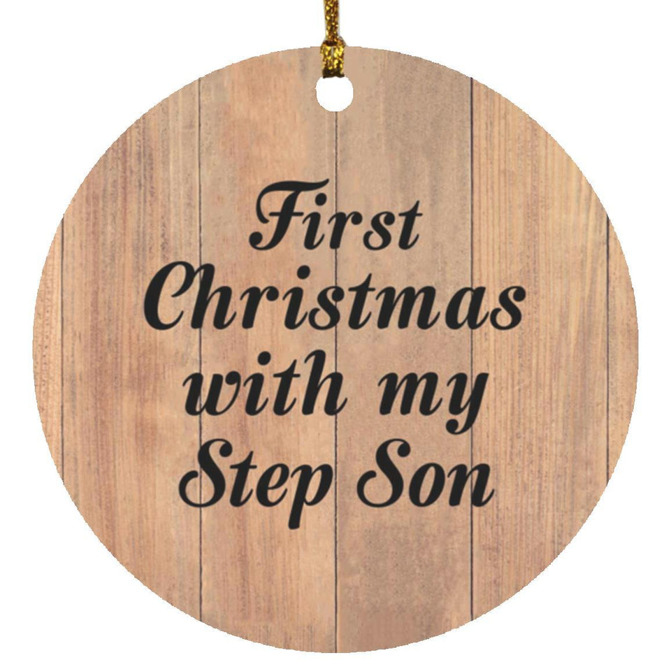 First Christmas With My Step Son - Circle Ornament C