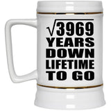 63rd Anniversary Square Root of 3969 Years Lifetime To Go - Beer Stein