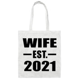 Wife Established EST. 2021 - Tote Bag White