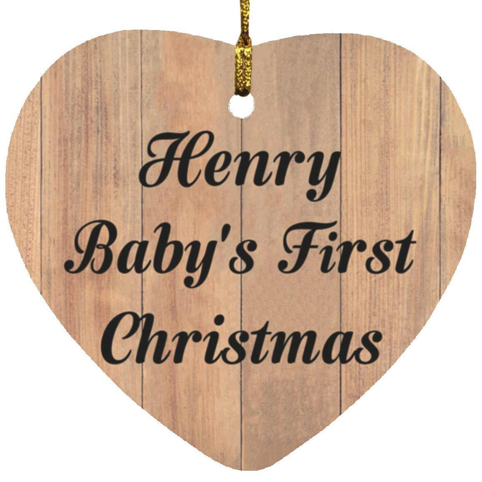 Henry Baby's First Christmas - Heart Ornament C