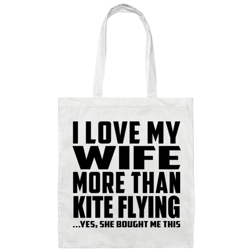 I Love My Wife More Than Kite Flying - Tote Bag White