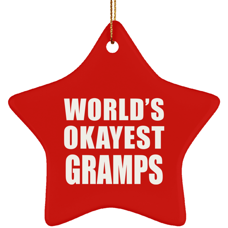 World's Okayest Gramps - Star Ornament
