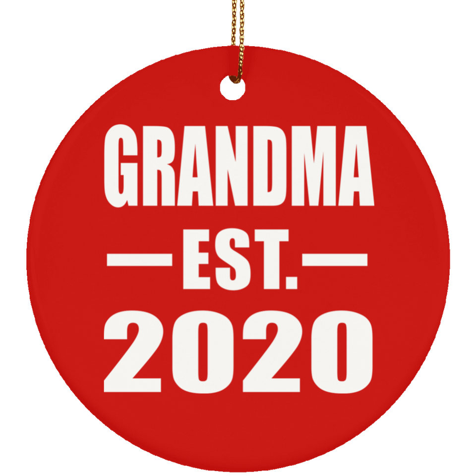 Grandma Established EST. 2020 - Circle Ornament