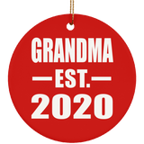 Grandma Established EST. 2020 - Circle Ornament