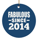 10th Birthday Fabulous Since 2014 - Circle Ornament