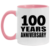 100th Anniversary 100 Years - 11oz Accent Mug Pink